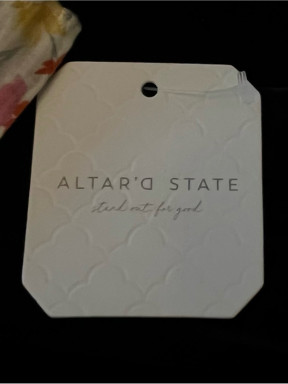 Altar'd State White Floral Lace-Trim Crop Top with Tie Back - Picture 3 of 7